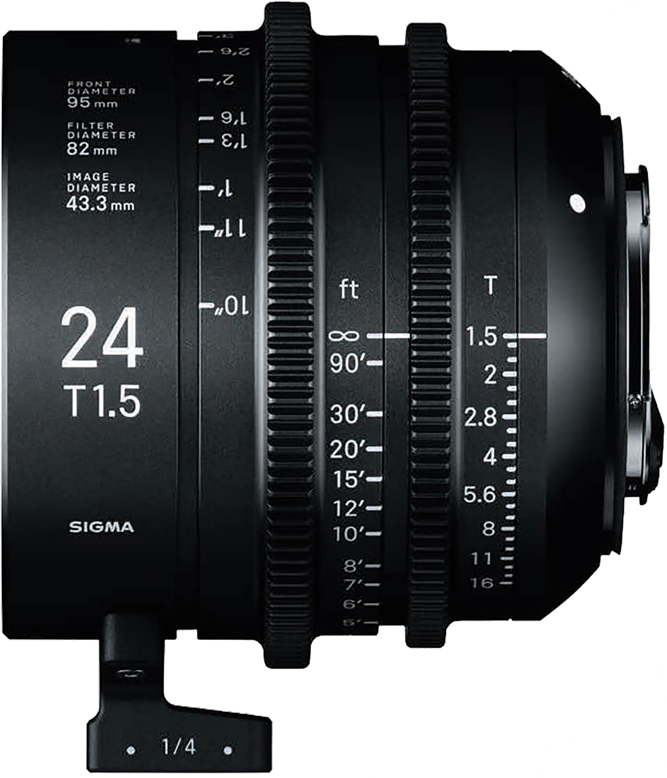 Sigma 24mm T1 - Sigma 50mm T1 5 Ff High Speed Prime (1500x1694), Png Download