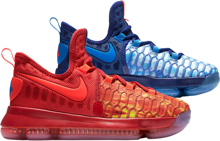 Nike Zoom Kd 9 Gs 'fire And Ice' - Nike Free (750x483), Png Download