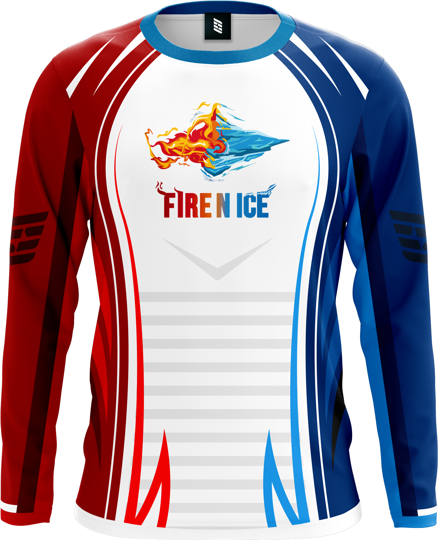 Fire N Ice Long Sleeve Jersey (2500x2500), Png Download