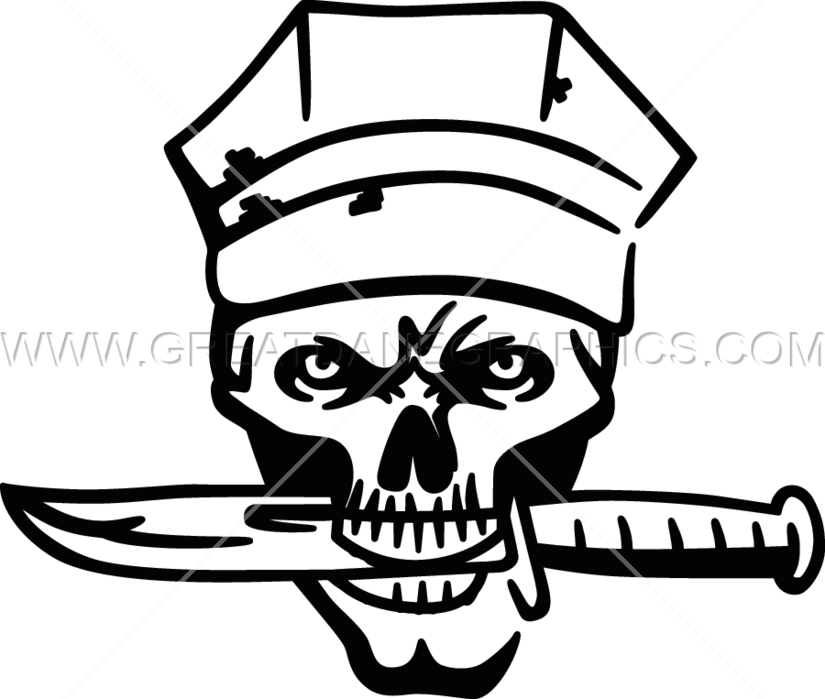 Clip Royalty Free Library Marine Skull - Marine Corps Skull Drawings (825x699), Png Download