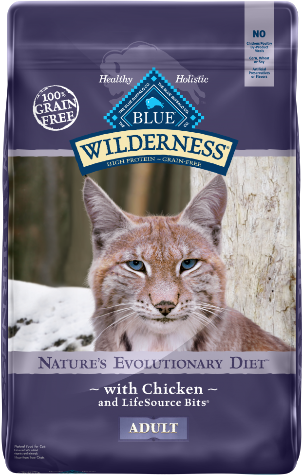 Blue Buffalo Wilderness Grain Free Chicken Recipe Dry - Blue Buffalo Cat Food Duck (679x1000), Png Download