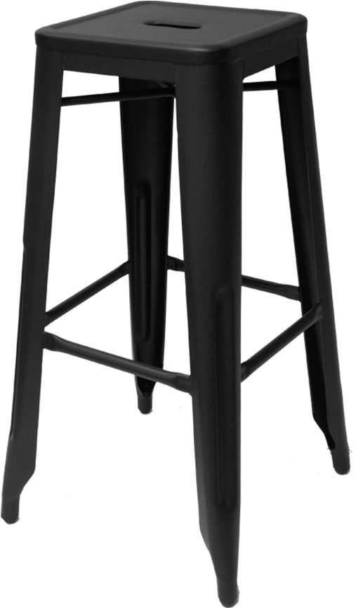 Banco - Tolix Stool Black Wood (1194x1194), Png Download