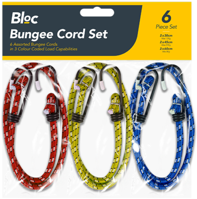 6 X Bungee Cords Wires Cables Straps Bungie Elastic - Chain (640x496), Png Download