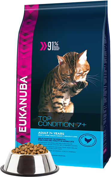 Eukanuba Senior Dry Cat Food Top Condition 7 - Eukanuba Top Condition 7+ Cat Food (640x640), Png Download