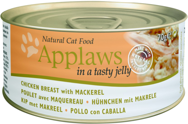 Applaws Natural Cat Food Chicken With Mackerel In Jelly - Atlantic Mackerel (800x800), Png Download