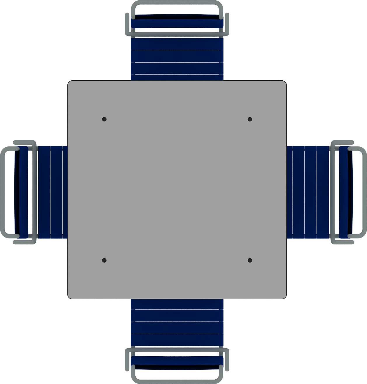 Group 10 Azul Bajo Silla - Table Clipart Top View (1258x1319), Png Download