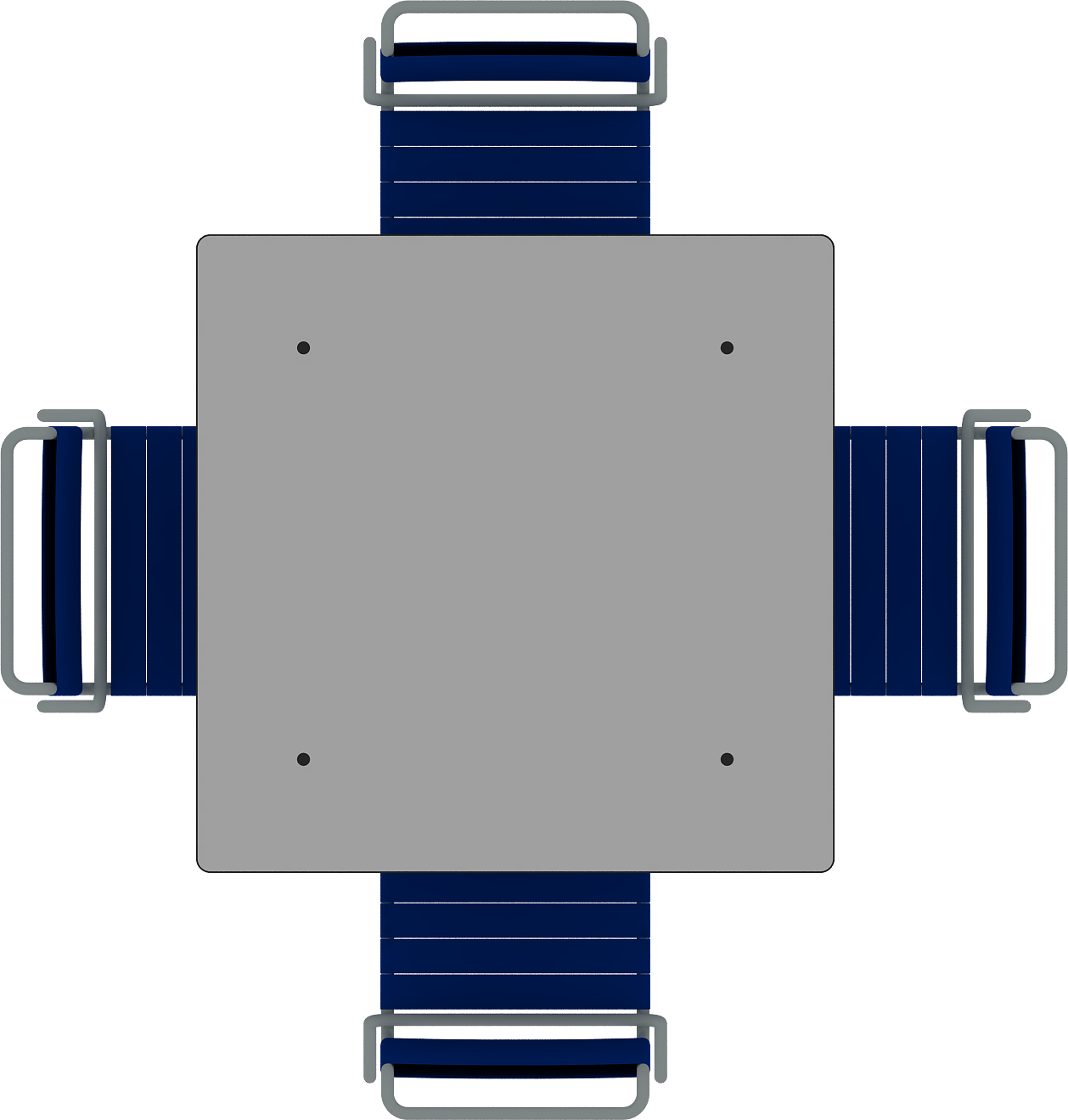 Group 10 Azul Bajo Silla - Table Clipart Top View (1258x1319), Png Download