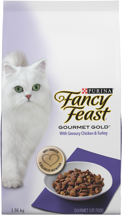 Fancy Feast® Gourmet Gold™ With Savory Chicken & Turkey - Fancy Feast Dry Cat Food (750x750), Png Download