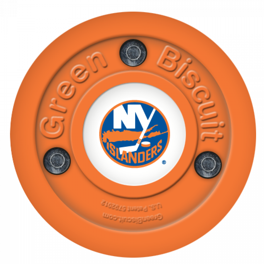 Green Biscuit New York Islanders Stickhandling Training - New York Islanders (900x900), Png Download