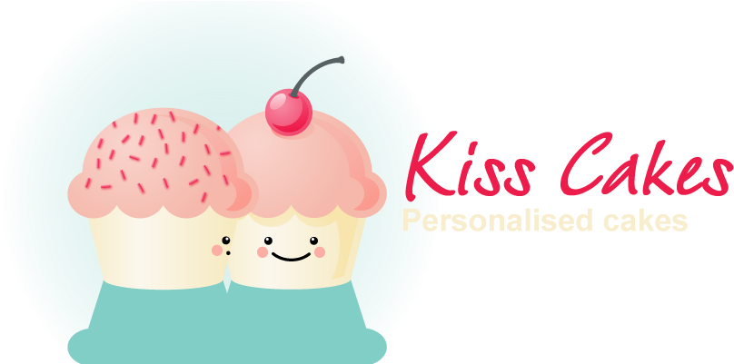Kiss Cakes - Personalised Cakes - Illustration (902x400), Png Download