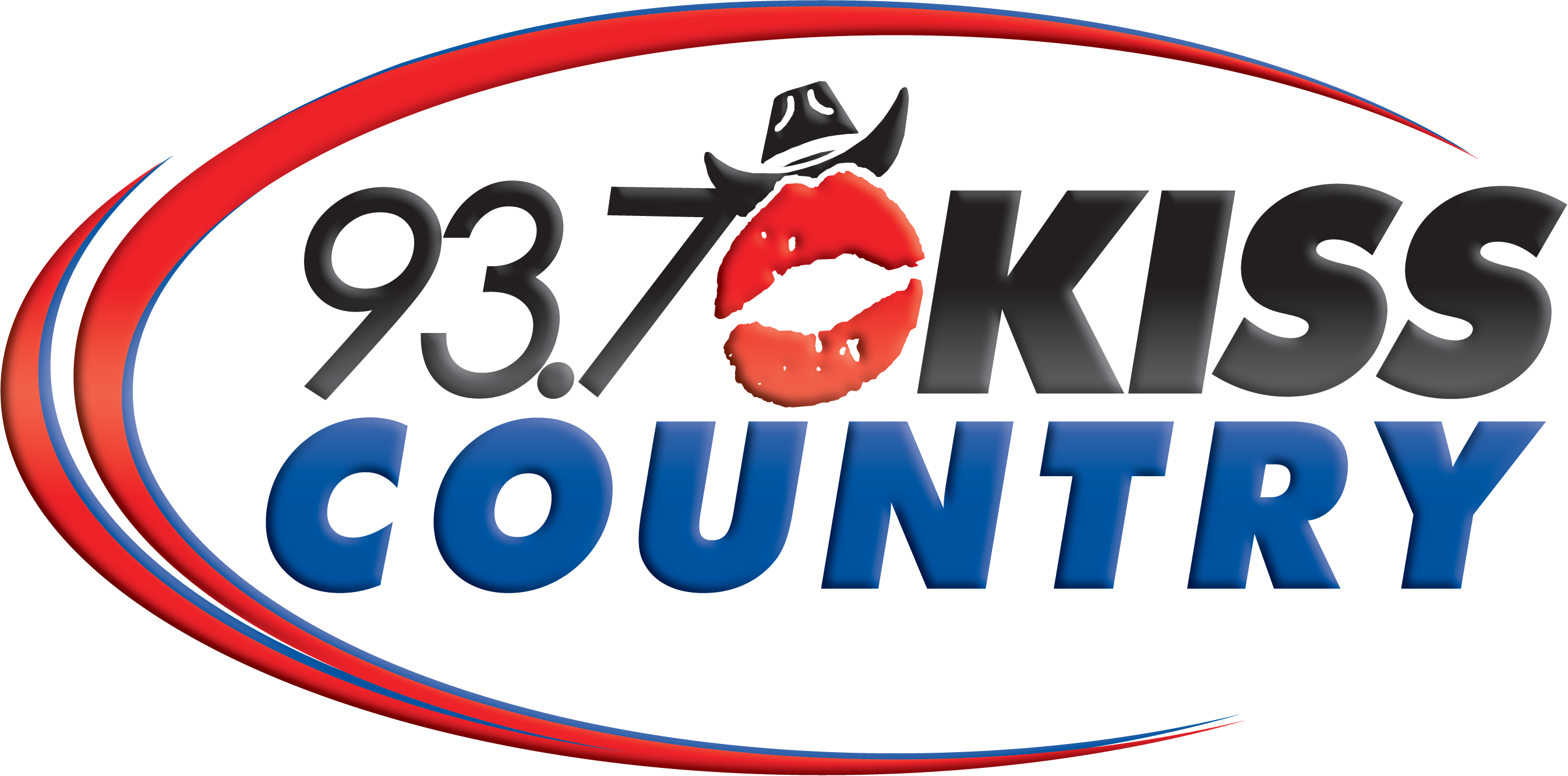 7 Kiss Country Station Logo - 93.7 Kiss Country (2692x1333), Png Download