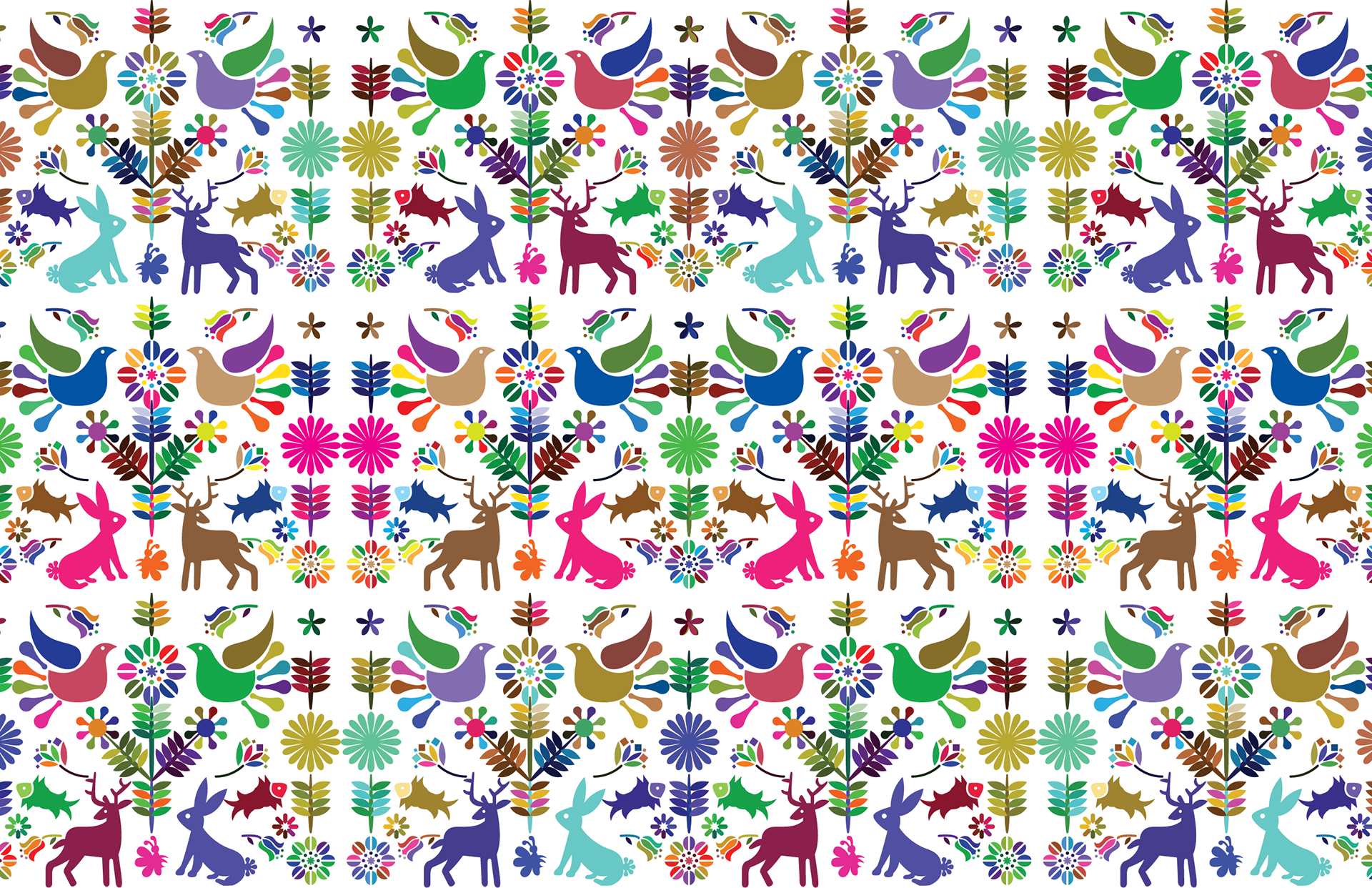 For Last, Uploading This Freebie To Any Other Site - Otomi Pattern Vector (1920x1242), Png Download