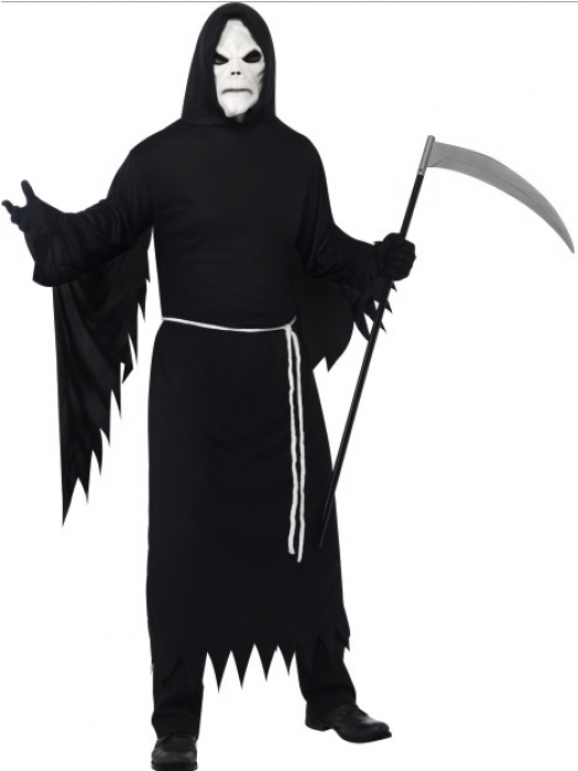 Grim Reaper Costume With Mask - Grim Reaper Fancy Dress (700x700), Png Download