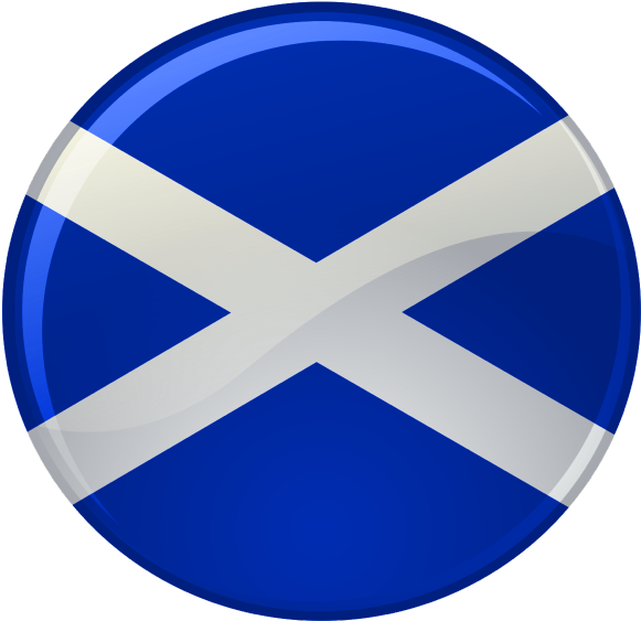 Emotion On Twitter - Scotland Flag Round (640x640), Png Download