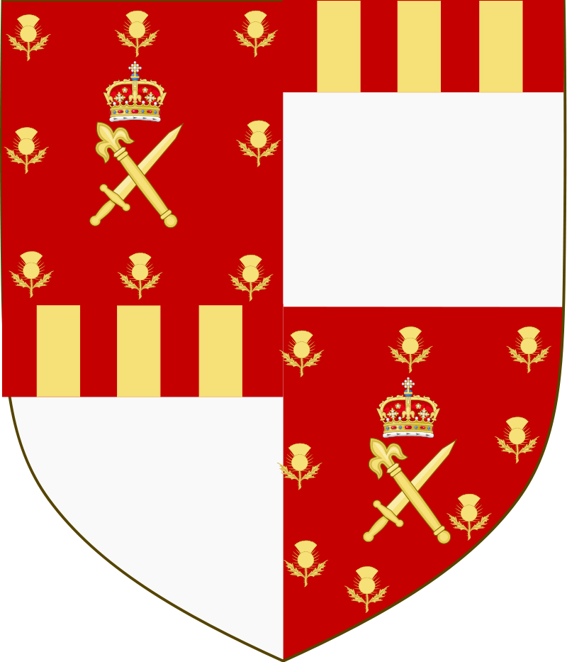 Hereditary Holders Of The Post Of Earl Marischal, Charged - Arms Of Earl Of Kintore (800x933), Png Download