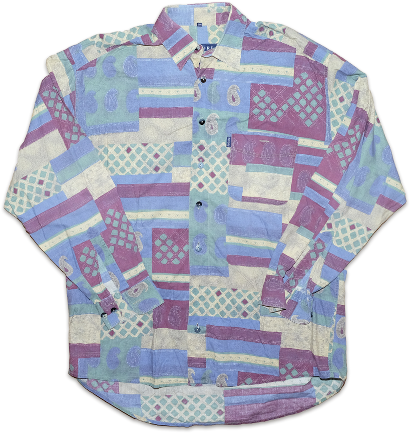 Vintage Pattern Shirt Xlarge - Patchwork (900x900), Png Download