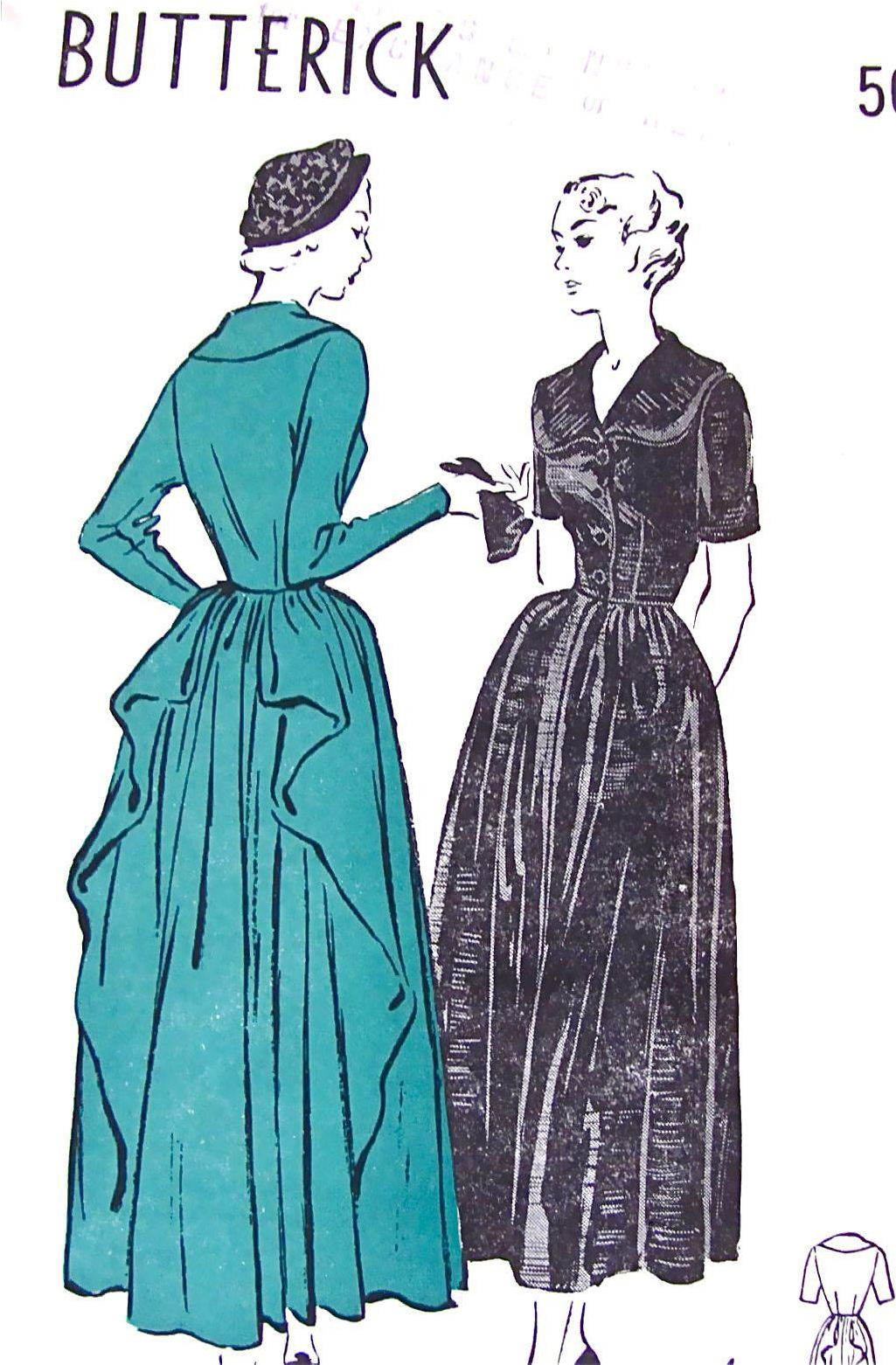 Butterick Misses Cascade Drape Dress, Vintage Unprinted - Vintage Clothing (1561x1561), Png Download