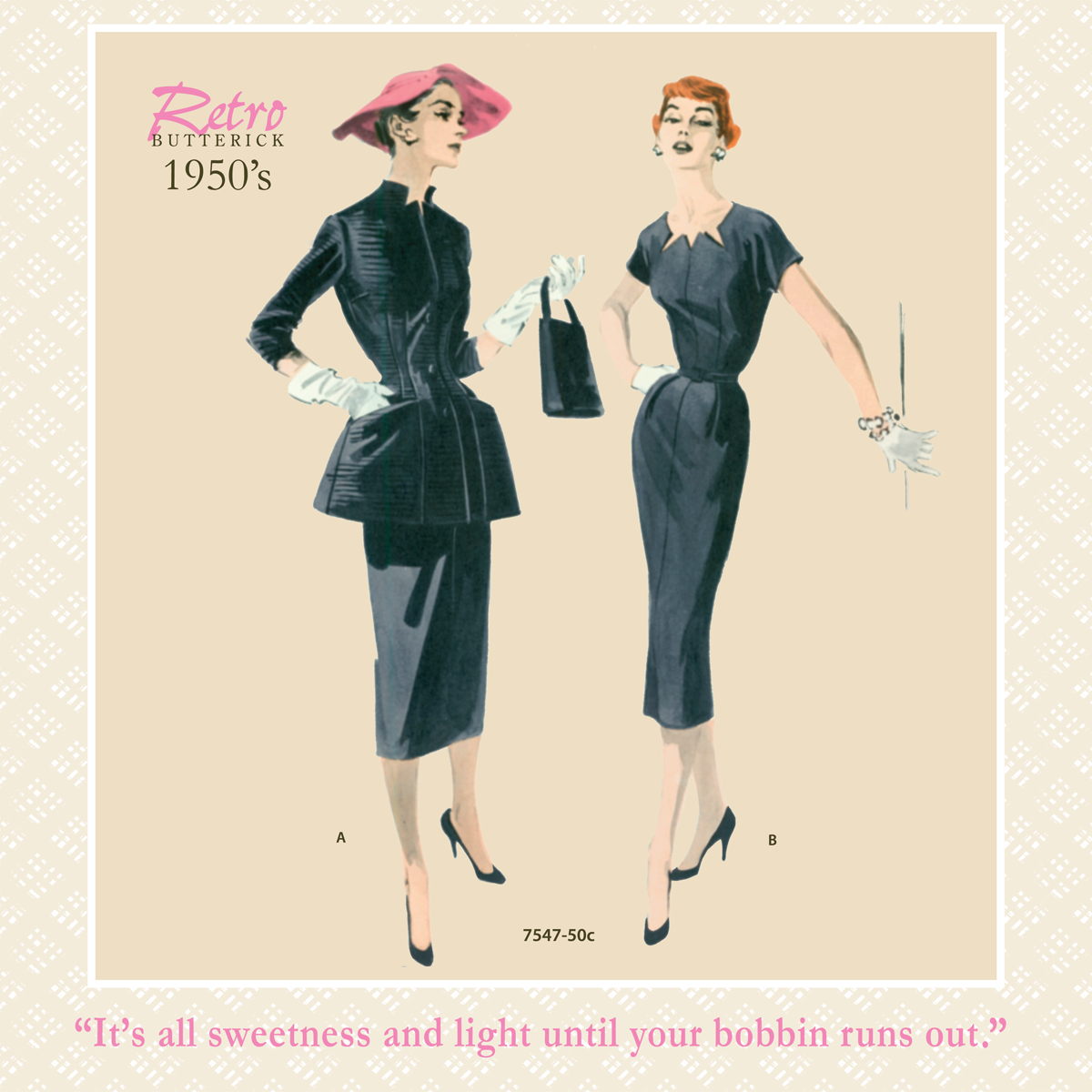 Retro Butterick Calendar Available At Butterick - Pattern (1200x1200), Png Download