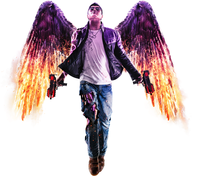 Saints Row Gat Out Of Hell Skins (700x588), Png Download