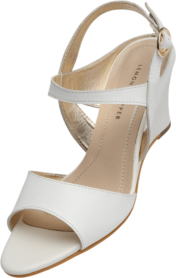Womens Casual Ankle Buckle Closure Wedge Sandal - High Heels (640x960), Png Download