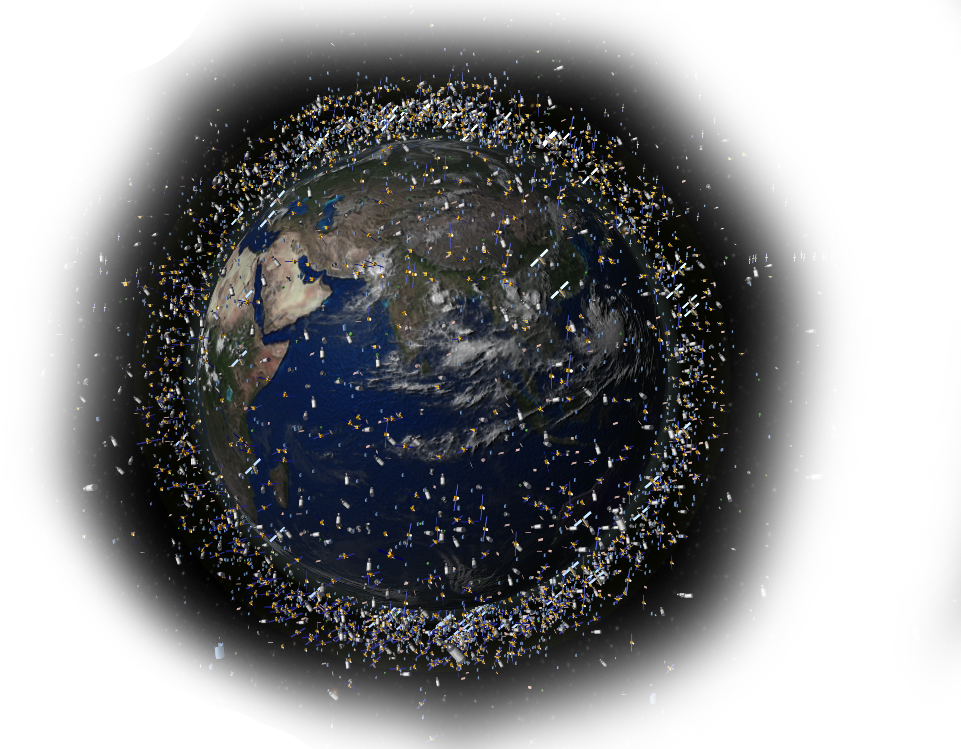 Satellites Surrounding Earth (3508x2480), Png Download