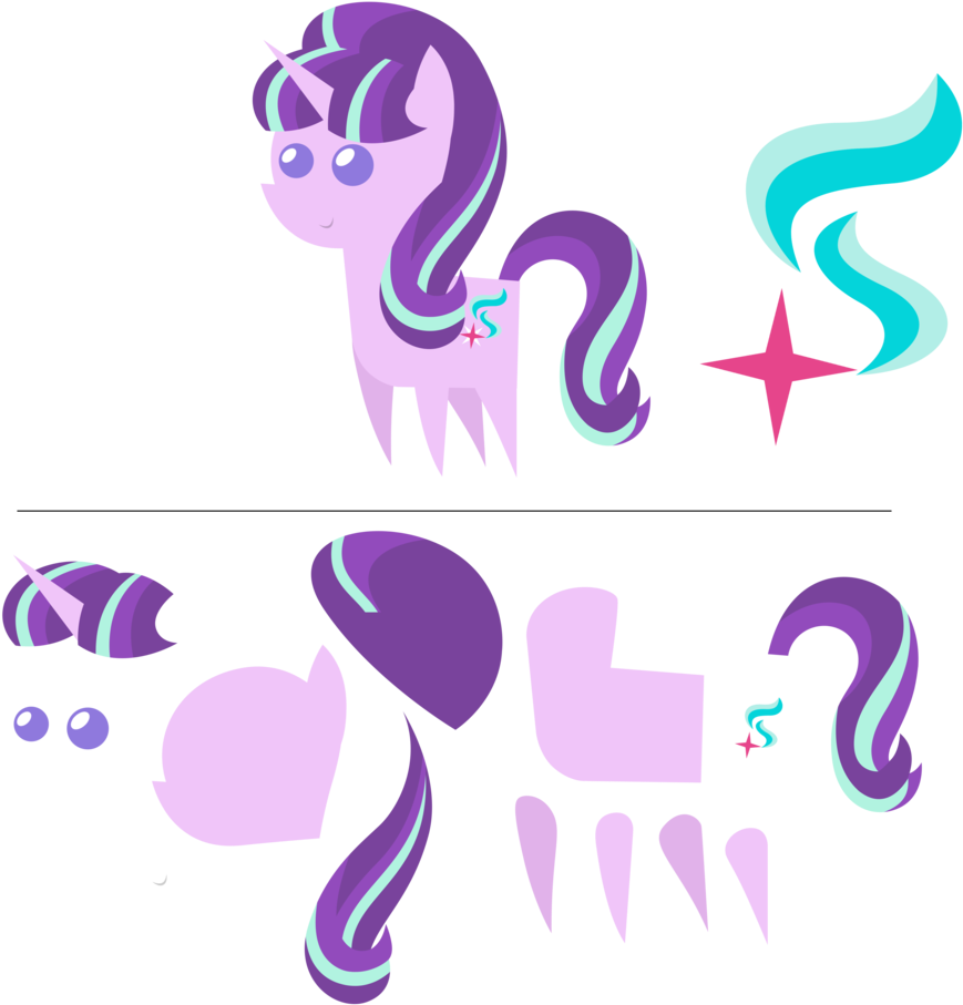 Mlp Starlight Glimmer Color Guide - Mlp Starlight Glimmer Color (869x907), Png Download