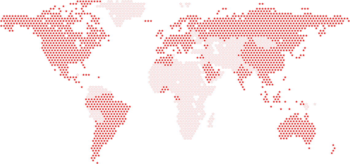 85 Countries - World Map Clipart Png (1140x535), Png Download