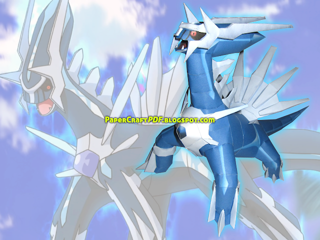 Pokemon Dialga Papercraft Model Template - Pokémon (640x480), Png Download