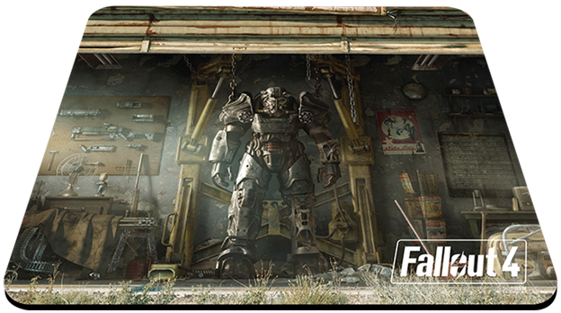 Qck Fallout 4 Garage - Steelseries Mouse Pad Fallout (656x575), Png Download