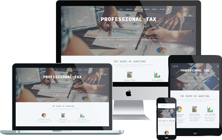 At Tax Free Responsive Tax Website Templates - Hotel Booking Joomla Template (1000x750), Png Download