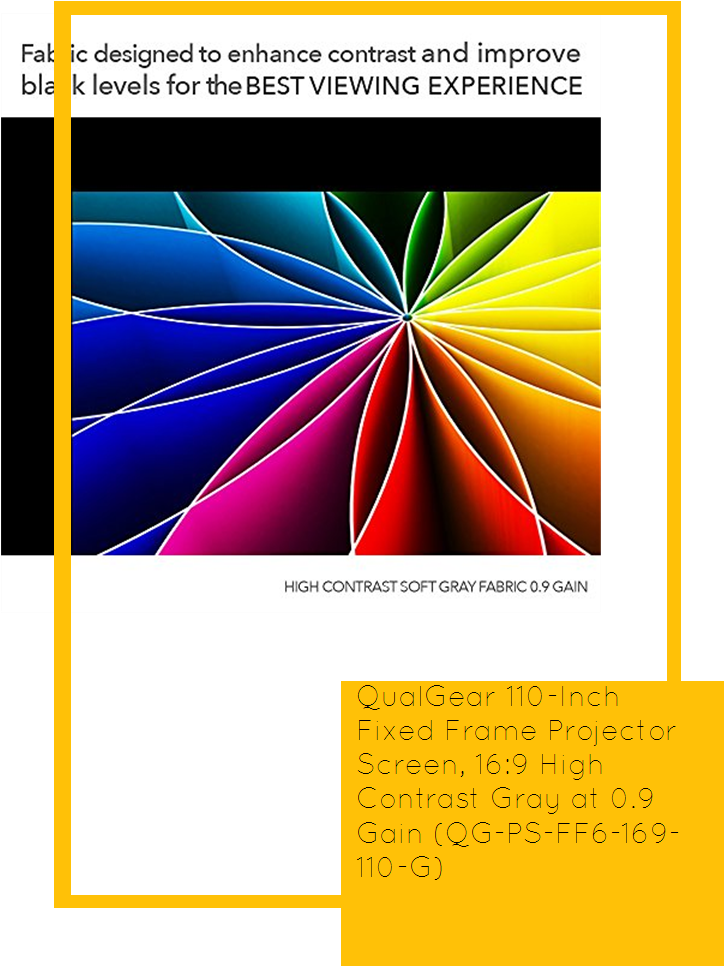 Qualgear 110 Inch Fixed Frame Projector Screen, - Diagram (735x1100), Png Download
