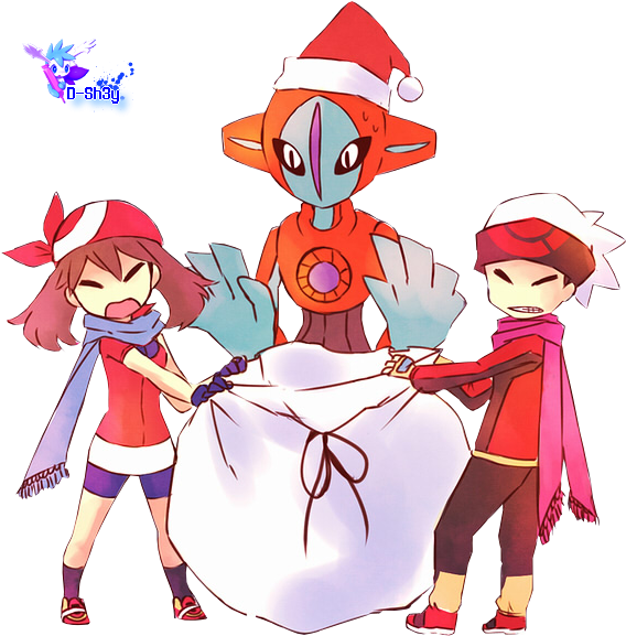 Render Deoxys, Flora Et Brice - Cartoon (689x603), Png Download