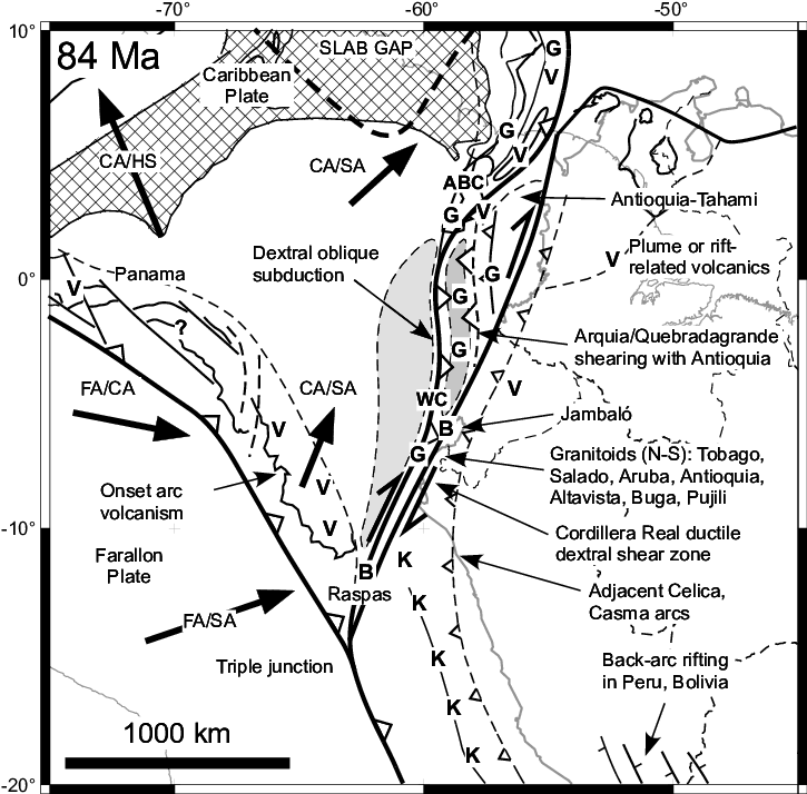The Light Grey Area Northwest Of Colombia Is Caribbean - Map (783x894), Png Download