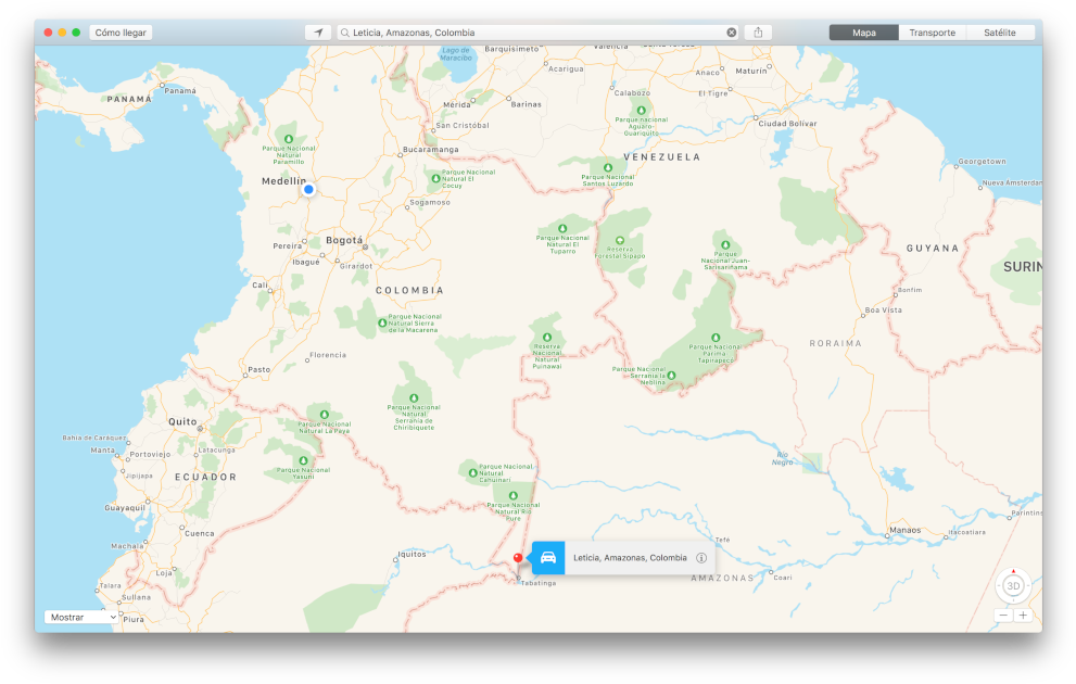 The Border Of Colombia And Brazil - Atlas (1000x637), Png Download