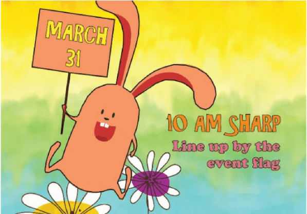 Annual Easter Egg Hunt - Cartoon (770x415), Png Download