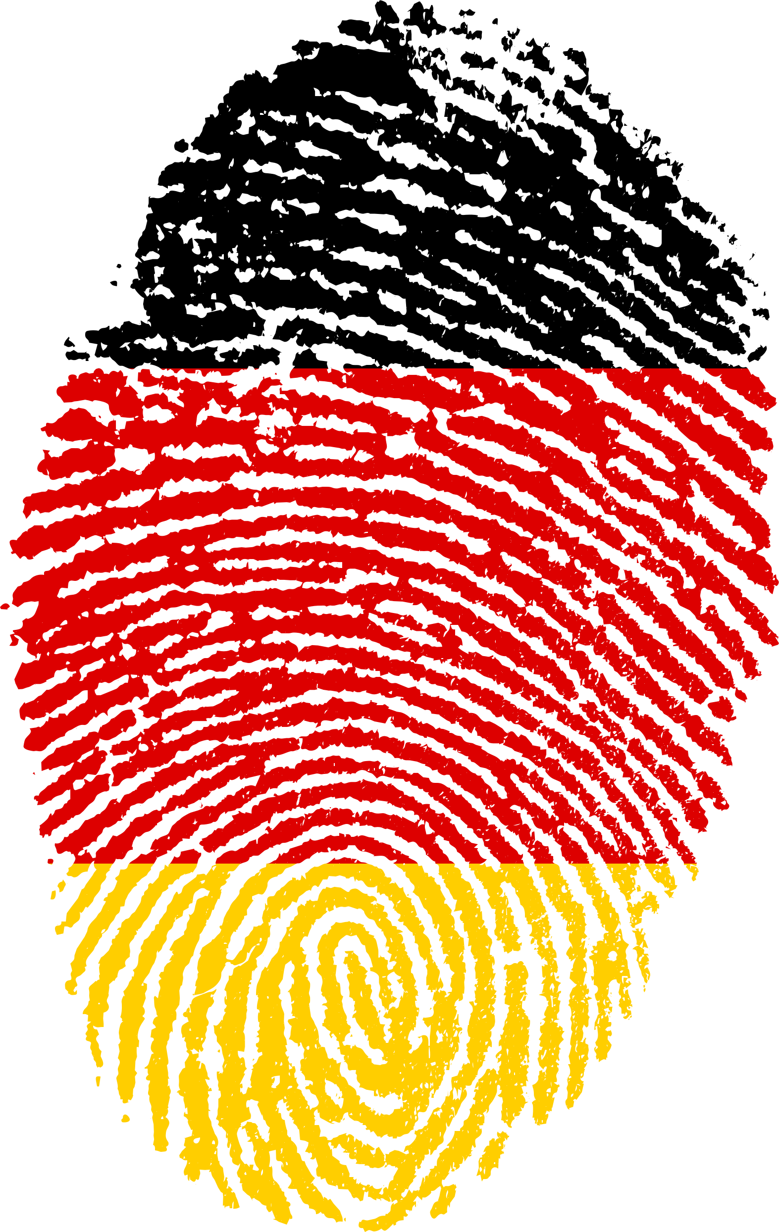 Germany Flag Fingerprint Country 652967 - Germany Fingerprint (1573x2488), Png Download