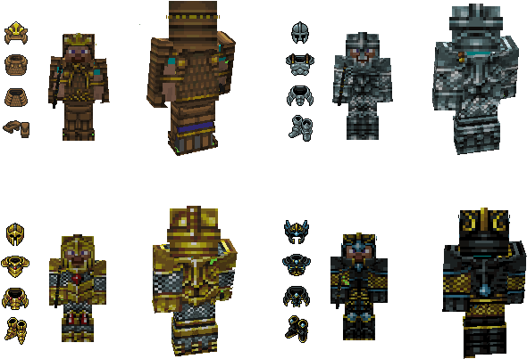Okay I Lied I Actually Finished All The Armors This - Minecraft Samurai Armor Resource Pack (663x466), Png Download
