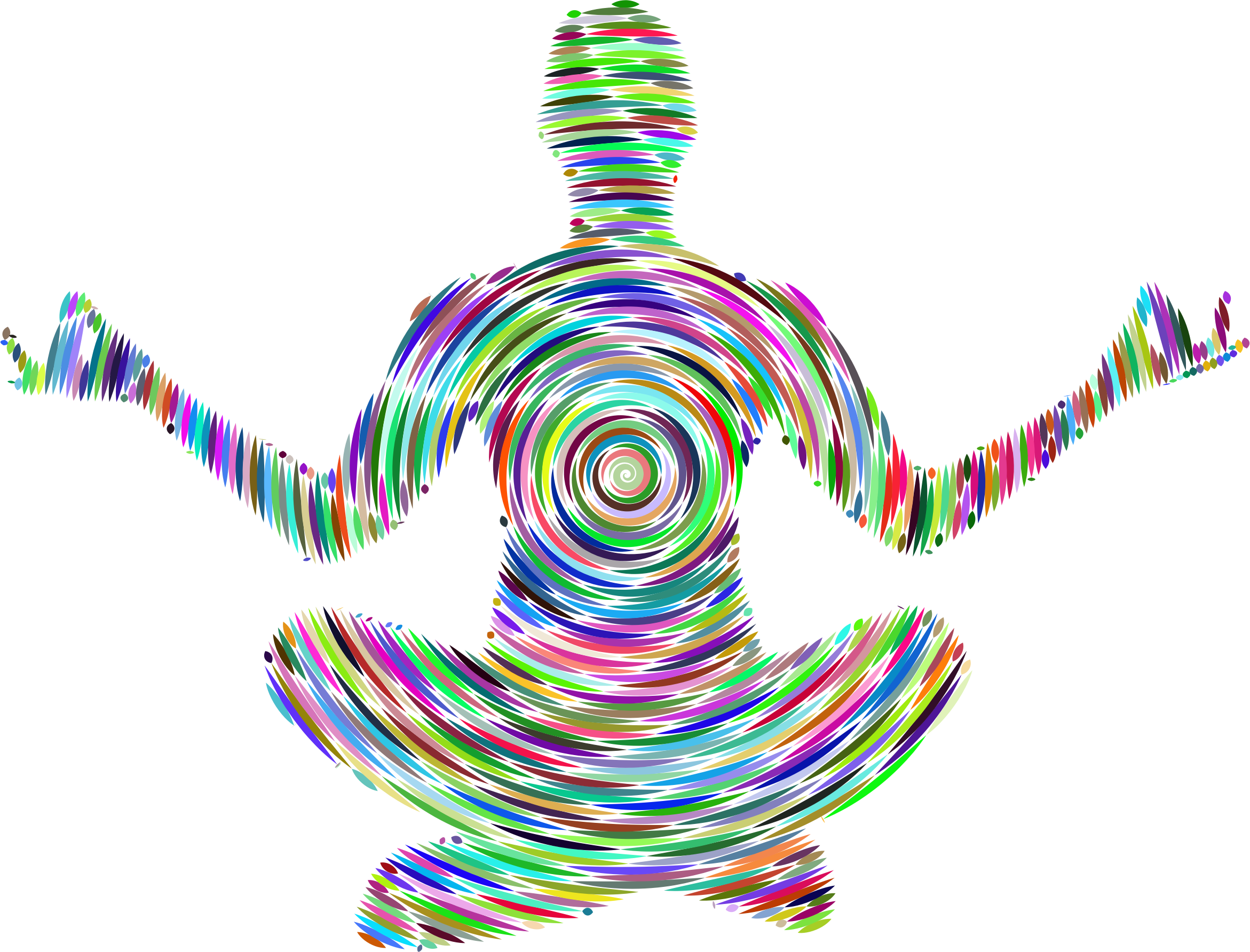 This Free Icons Png Design Of Prismatic Female Yoga (2342x1784), Png Download