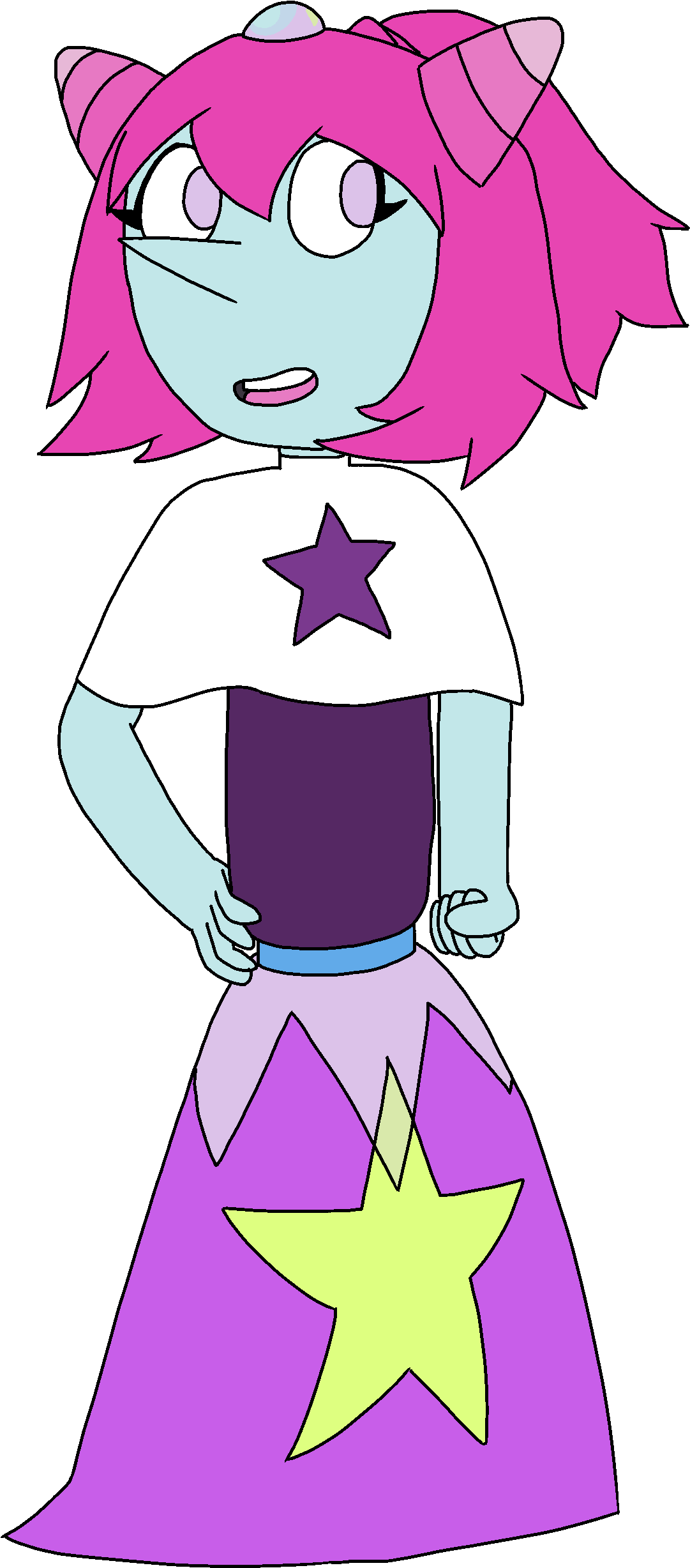 Rose Water Opal New Copy - Cartoon (1153x2518), Png Download