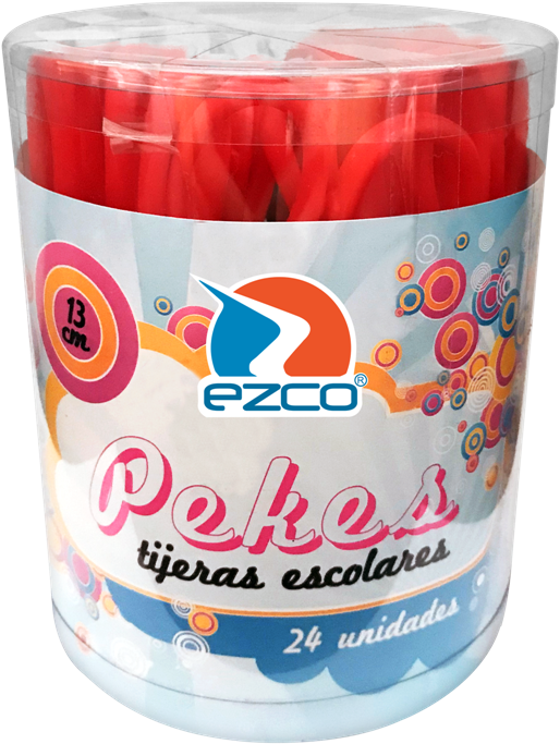 Tijera Escolar Ezco Linea Pekes 12 Cms - Ezco (600x767), Png Download