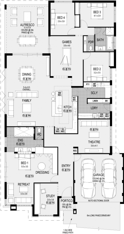 Needs Some Changes Thp Washington Platinum Floorplan - Floor Plan (450x817), Png Download
