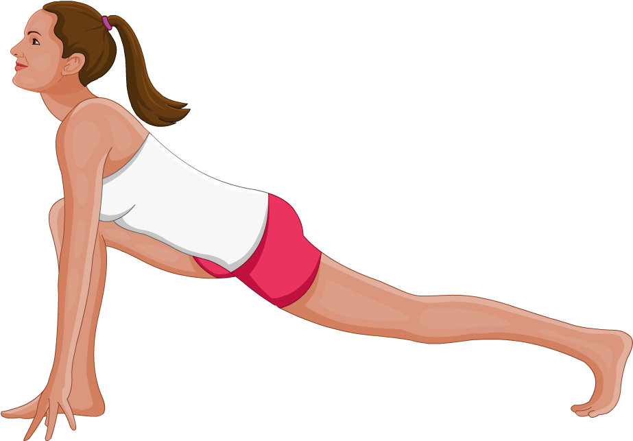 High Lunge Pose - Girl (1024x1024), Png Download