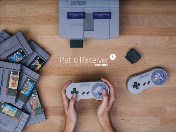 8bitdo Snes Bluetooth Retro Receiver 8bitdo Snes Bluetooth - Snes Controller (600x600), Png Download