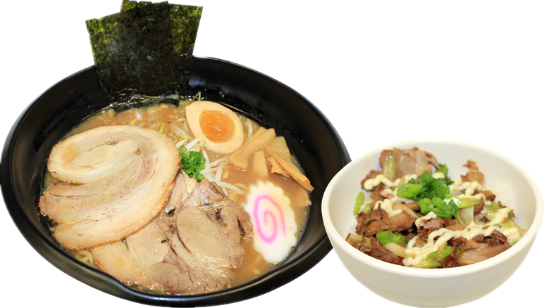 Yokohama Shoyu Ramen Mini Bbq Pork W/rice $14 - Lamian (772x438), Png Download