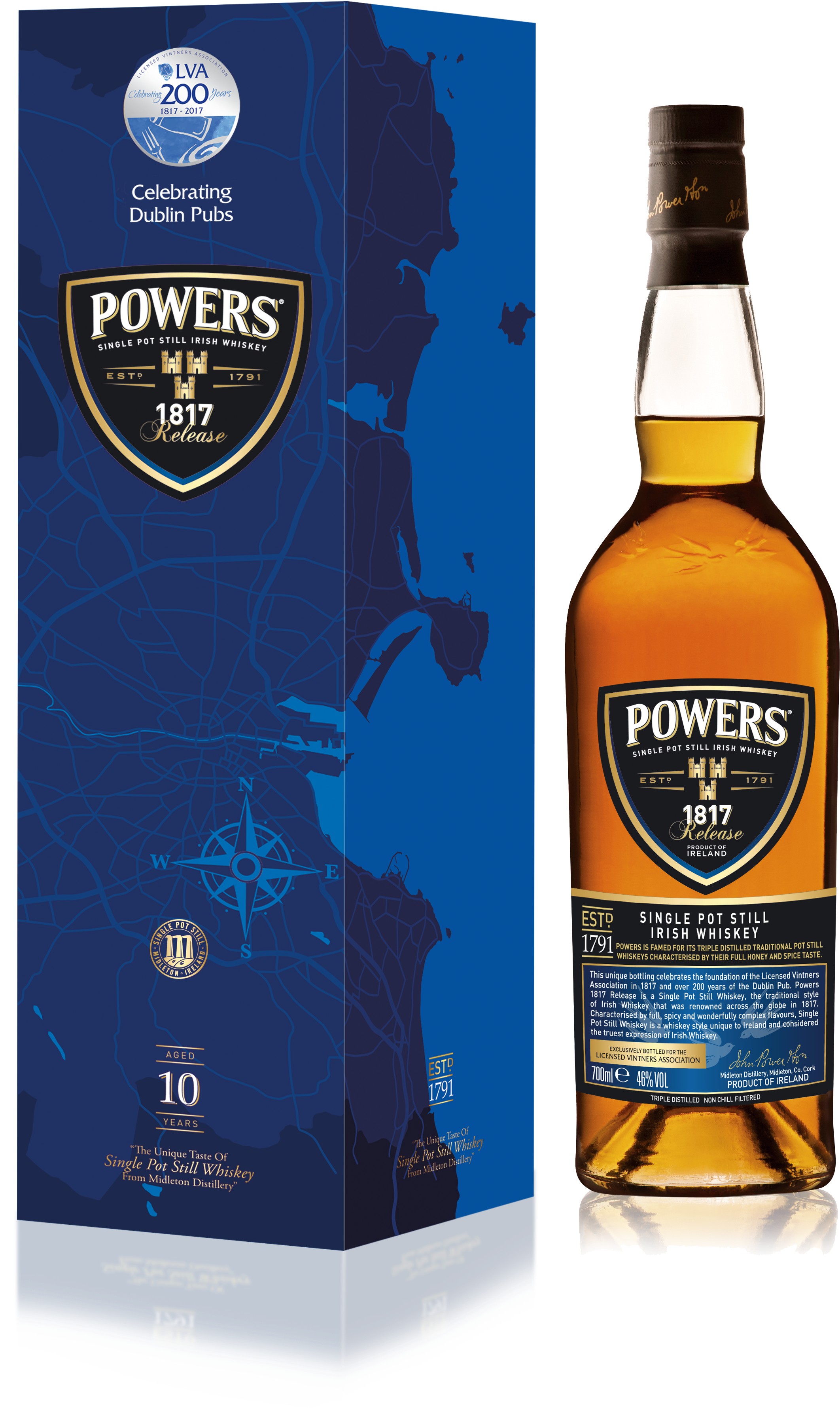 The Lva & Powers Celebrate 200 Years Of Dublin Pub - Powers John's Lane (2687x3863), Png Download