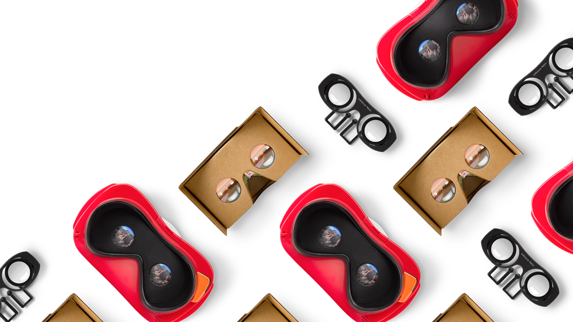 It's Like The Early 90s, But With Devices You Might - Google Cardboard In A Store (1144x644), Png Download