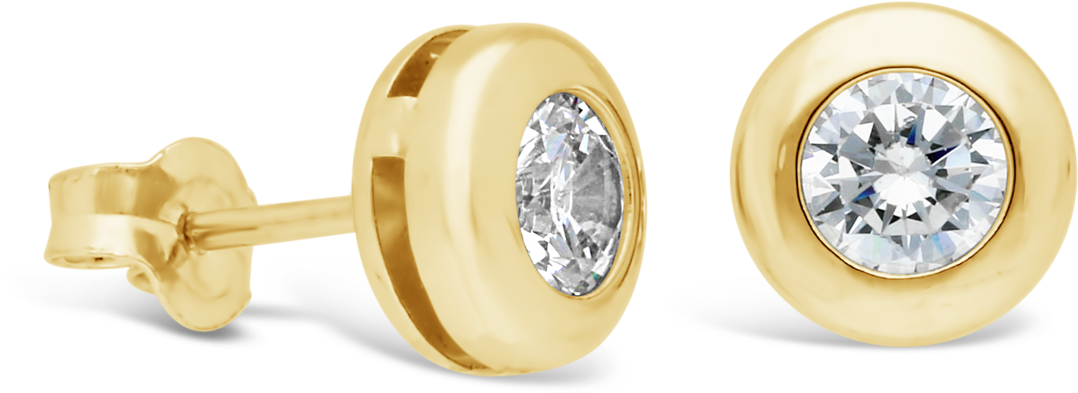 Nwj Gold Earrings (3000x3000), Png Download