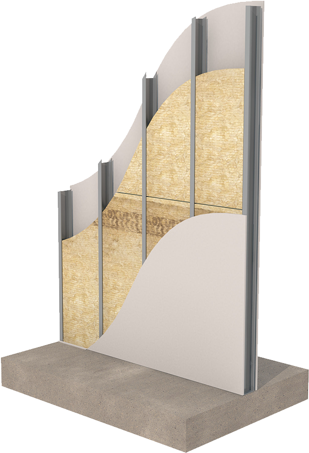 Rw-na Safe'n'sound Interior Steel - Steel Stud Internal Wall (1000x1000), Png Download