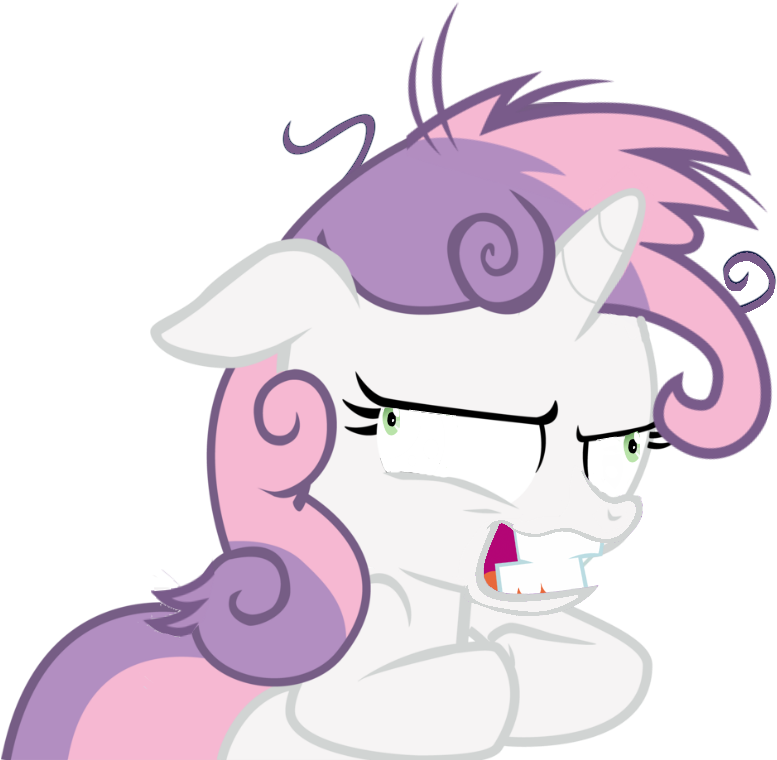Artist Needed, Creepy, Drugs, Edit, Faic, Gritted Teeth, - Sweetie Belle (900x795), Png Download