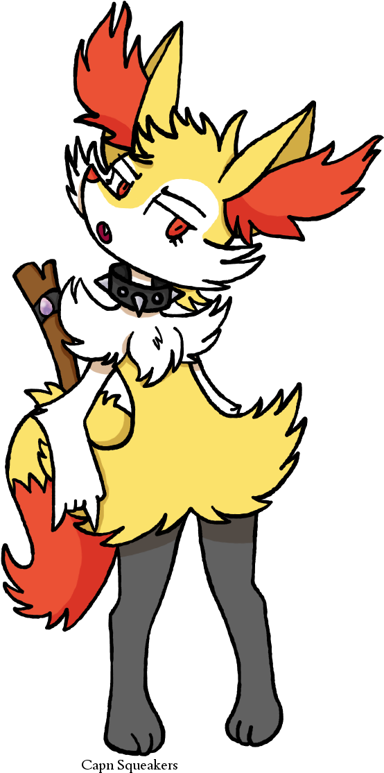 Toasty The Braixen - Cartoon (900x1200), Png Download